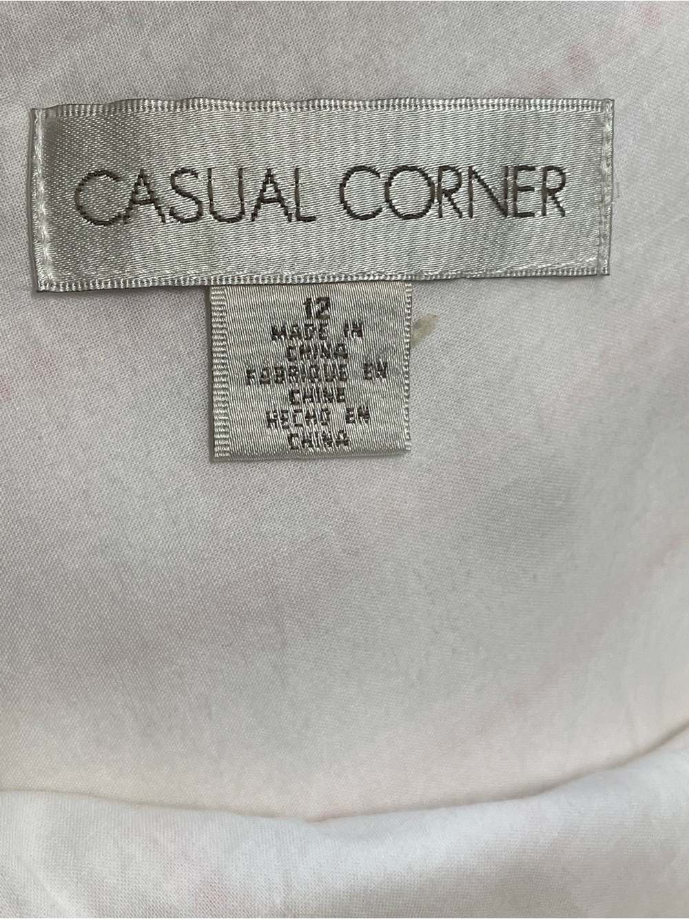 Casual Corner 100% Cotton Fully Lined White Pink Striped Sundress Size 12 - Picture 7 of 16